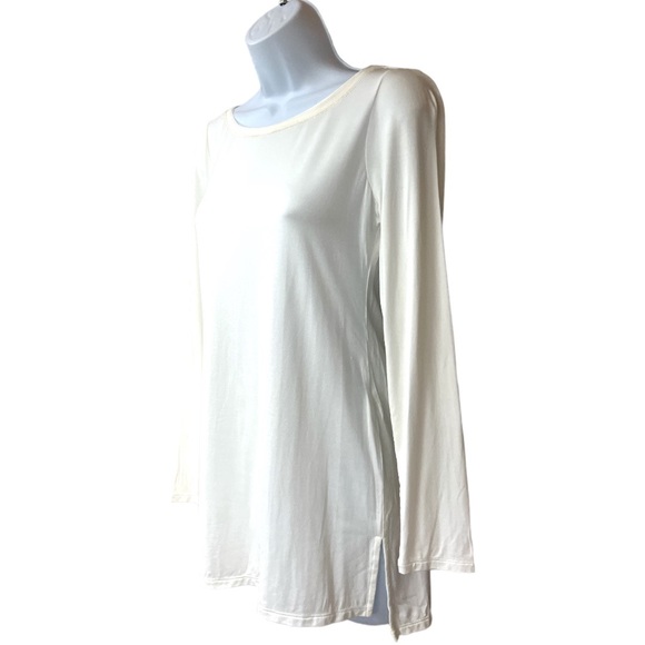 SzXXS White House Black Market Long Sleeve Boat Neck Tunic White NWT - Picture 5 of 5